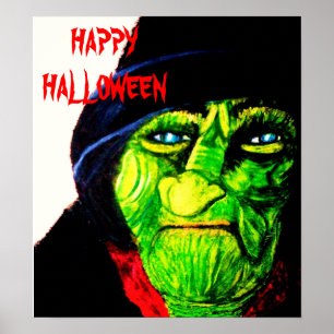 poster HALLOWEEN GREEN WITCH