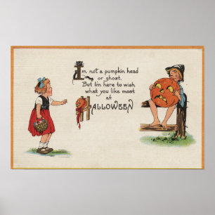 Poster Halloween GreetingKid sur la barrière