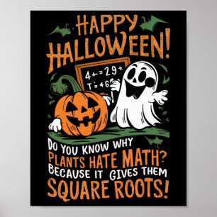 Poster Halloween heureux - Math Professeur scientifique F