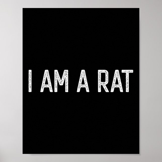 Poster Halloween Je Suis Un Rat Fun Rats Amoureux I Heart (Devant)