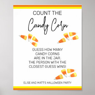 Poster Halloween Jeu Compter la fête de Corn Candy
