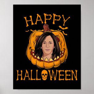 Poster Halloween Kamala Harris Funny Noël 2023 Pumpk
