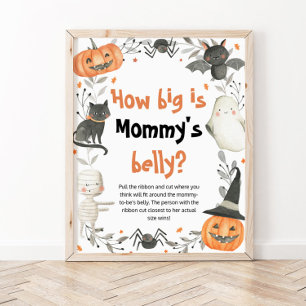 Poster Halloween la taille de maman's Belly Shower jeu