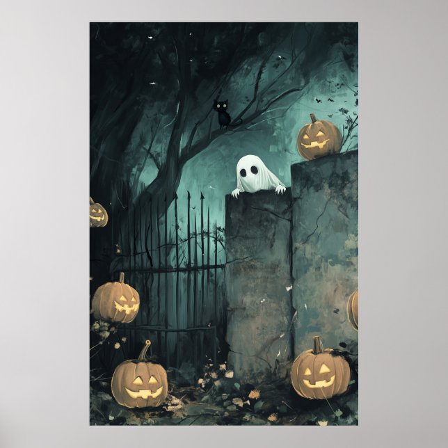 Poster Halloween Le Fantôme De Peeping (Devant)