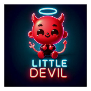 Poster Halloween Little Red Devil