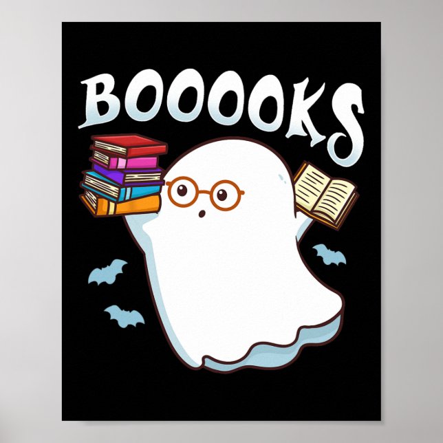 Poster Halloween Livres Librairie Anglais Professeur Lect (Devant)