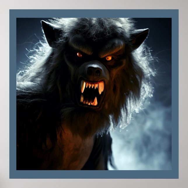 Poster Halloween - Loup-garou 1 (Devant)