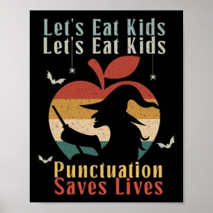 Poster Halloween Mangeons les enfants Funny anglais frais
