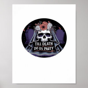 Poster Halloween Mariage Mariage Éffrayant parti Hallowee