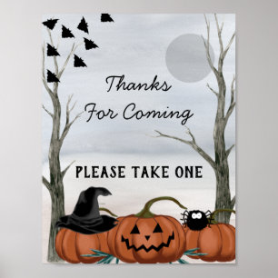 Poster Halloween Merci D'Être Venu, Halloween Party