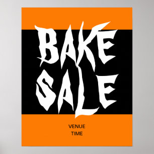 Poster Halloween Modèle de vente de gâteaux, collecte de 