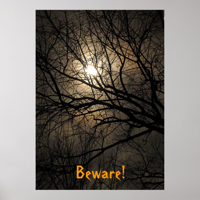 Poster Halloween mystique de la lune (Devant)