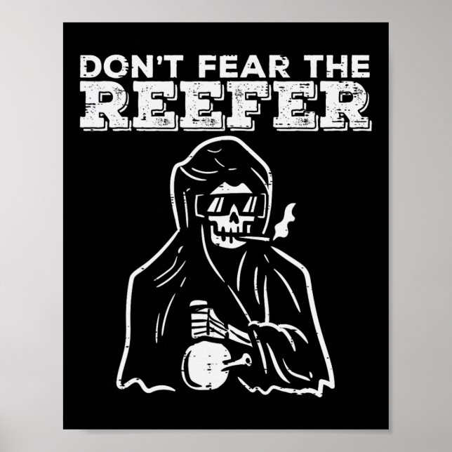Poster Halloween Ne Craindre Reefer Grim Reaper Drôle Cos (Devant)