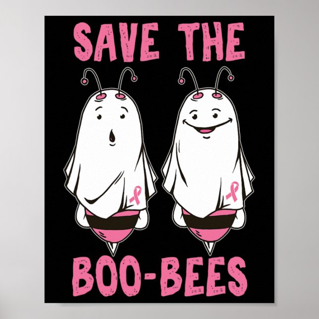 Poster Halloween octobre Sensibilisation au cancer du sei (Devant)
