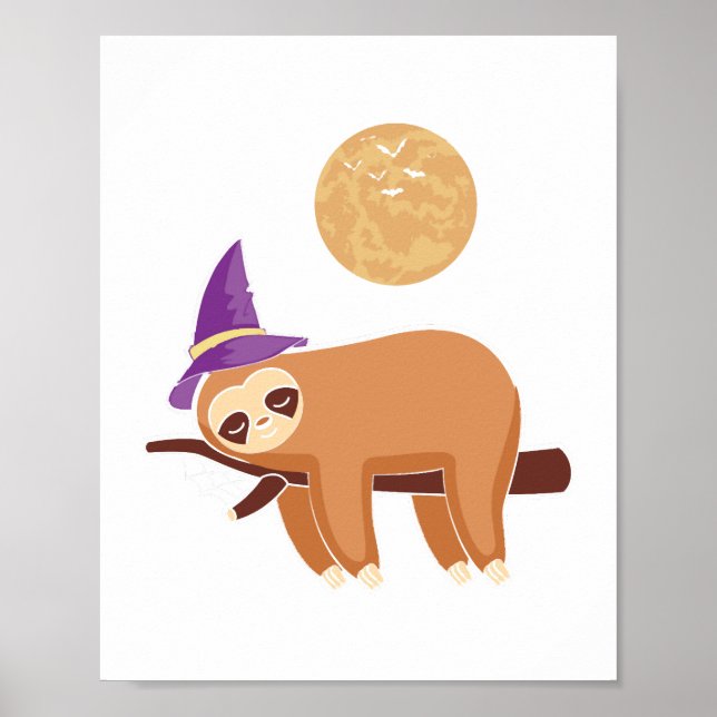 Poster halloween paresse, paresse halloween (Devant)
