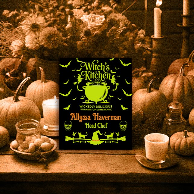 Poster Halloween personnalisable de la cuisine de sorcièr (Créateur téléchargé)