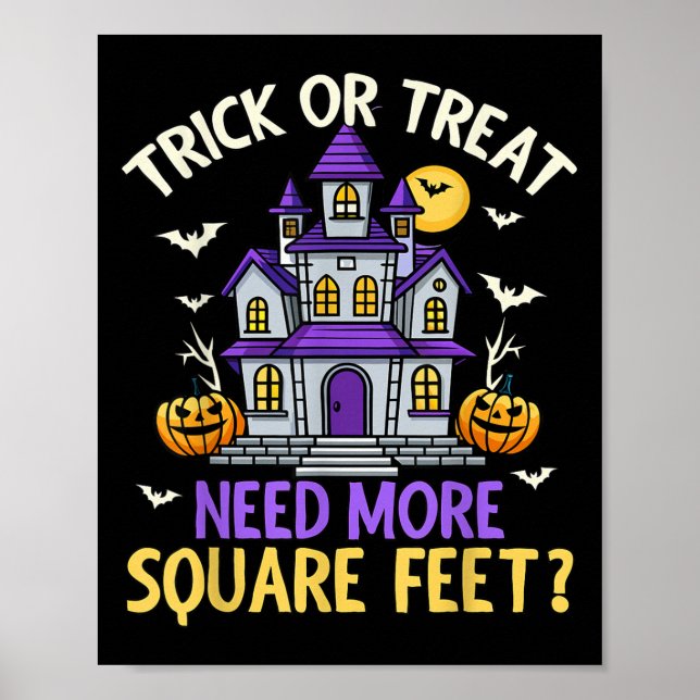Poster Halloween Real Estate Agent Broker Funny Realtor M (Devant)