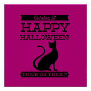 Poster Halloween rétro typographique
