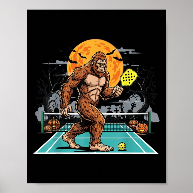 Poster Halloween Sasquatch Ckleball Bigfoot Soky Moon  (Devant)