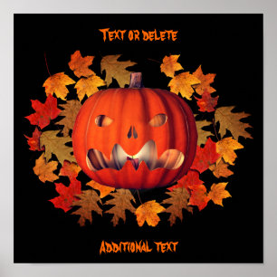 Poster Halloween Scary Jack-o'-lantern personnalisé