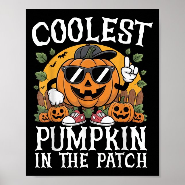 Poster Halloween Shirts Boys And Kids Coolest Pumpkin In  (Devant)