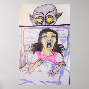 POSTER HALLOWEEN SOMETHING IS UNDER THE BED 