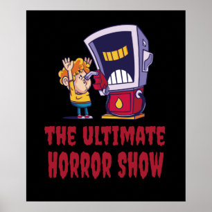 Poster Halloween - Spectacle d'horreur à la station-servi