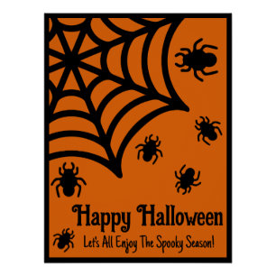 Poster Halloween Spiderweb personnalisé