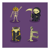 Halloween Squelette Dracula Mummy Griffe Reaper