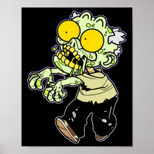 Poster Halloween Squelette Zombie Jouer Costumes Collecte
