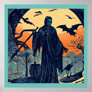 Poster Halloween - Style de coupe 3