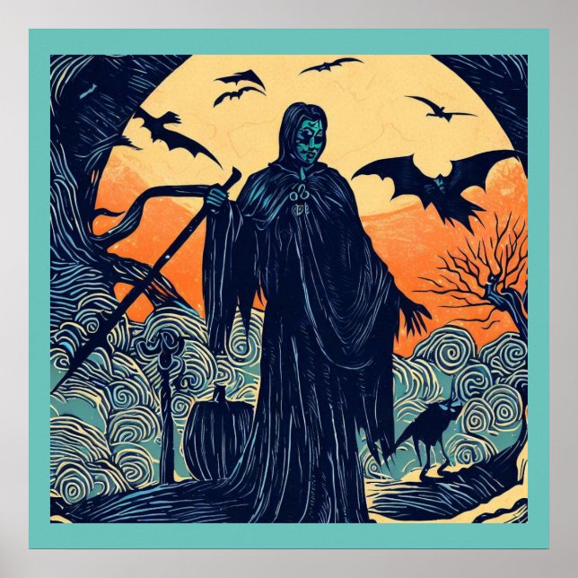 Poster Halloween - Style de coupe 3 (Devant)