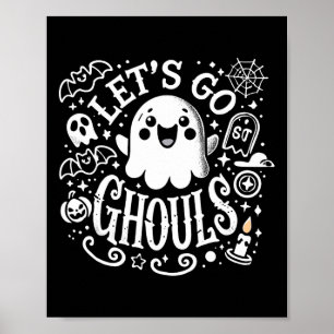 Poster Halloween tee - shirt Allons Gouls Ghost Toddler F