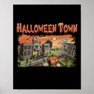 Poster Halloween Town Est 1998 Halloween Party Cute Hallo