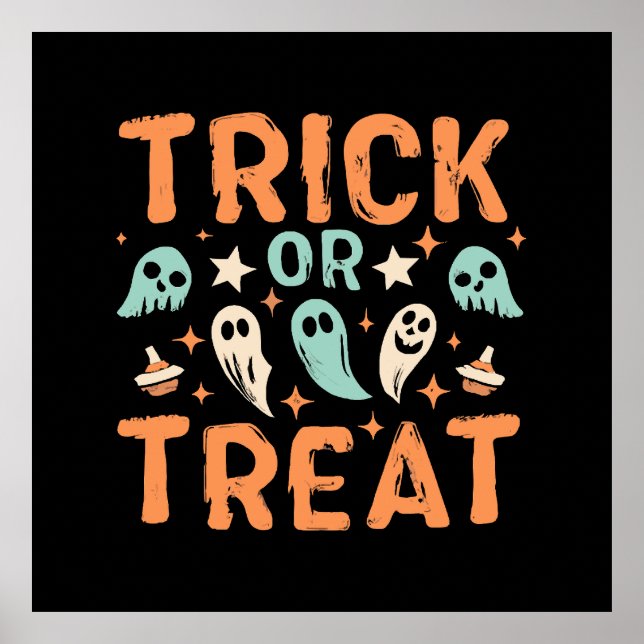 Poster Halloween Trick ou Treat (Devant)