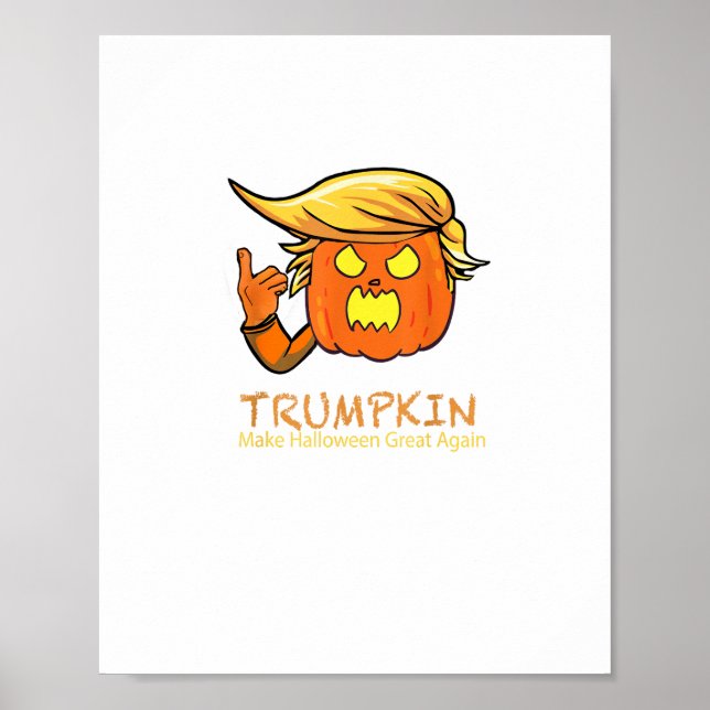 Poster Halloween Trumpkin drôle - Design de costume class (Devant)
