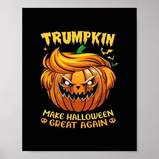 Poster Halloween Trumpkin - Rendre Halloween grand à nouv (Devant)