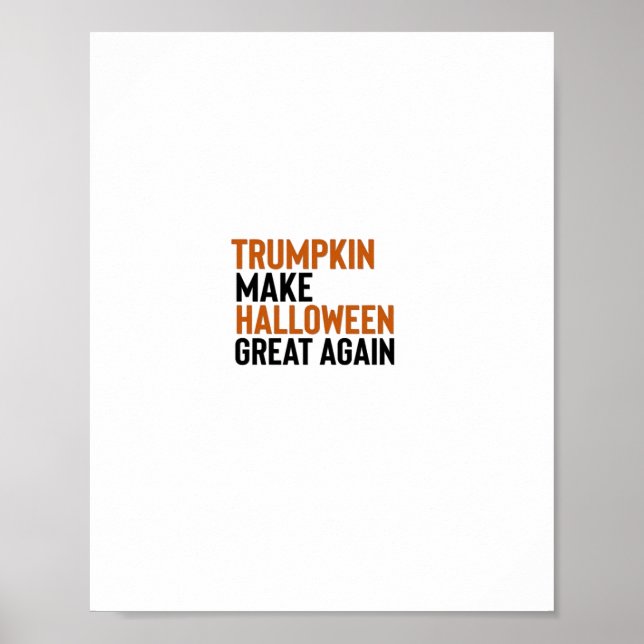 Poster Halloween Trumpkin - Rendre Halloween grand encore (Devant)