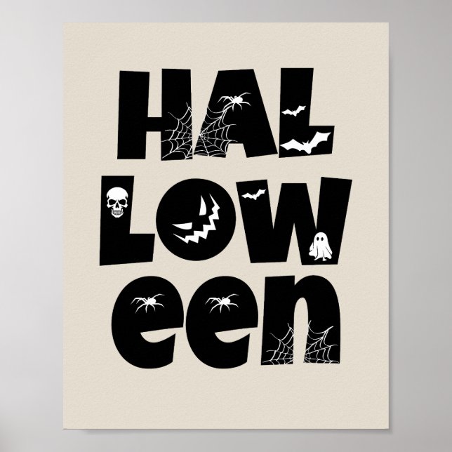 Poster Halloween Typography (Devant)