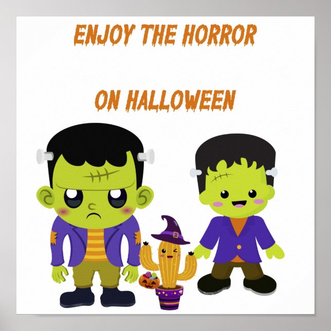 Poster Halloween vert (Devant)