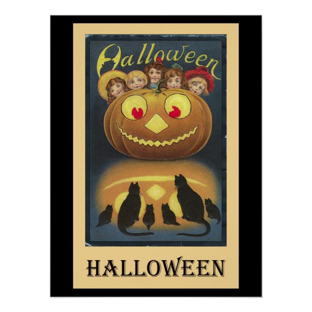 Poster Halloween vintage (Devant)