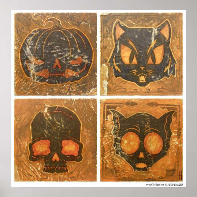 Poster Halloween Vintage automne (Devant)