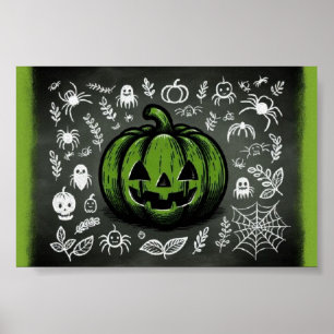 Poster Halloween vintage - Jack-o'-Lantern