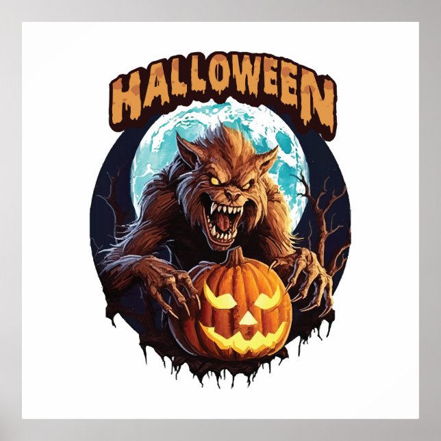 Poster Halloween Werewolf (Devant)