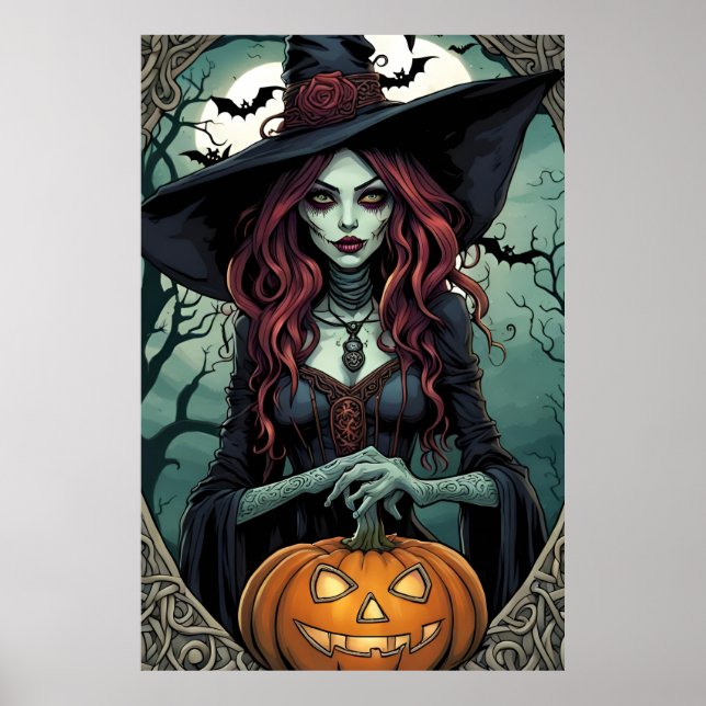 Poster Halloween Witch (Devant)