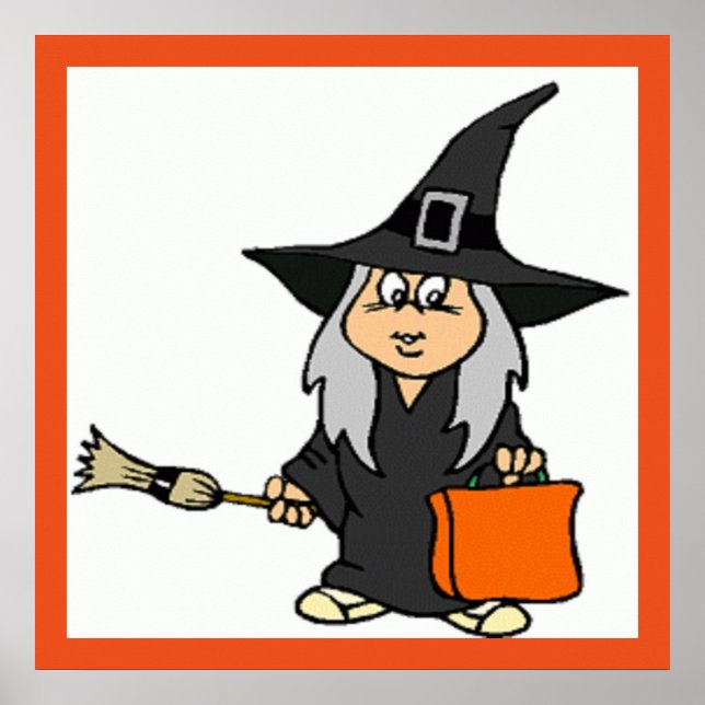 POSTER HALLOWEEN WITCH (Devant)