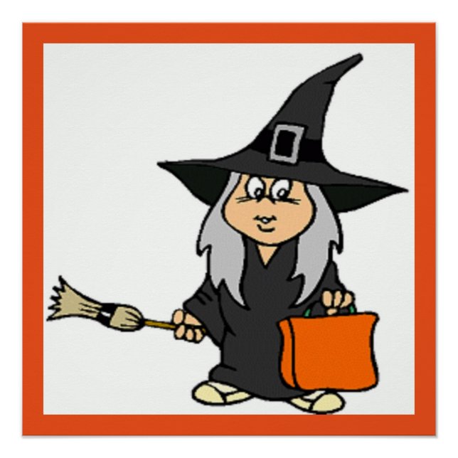 POSTER HALLOWEEN WITCH (Devant)