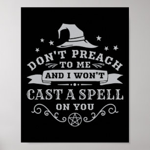 Poster Halloween Witch Wicca Witchcraft Pagan Wiccan femm