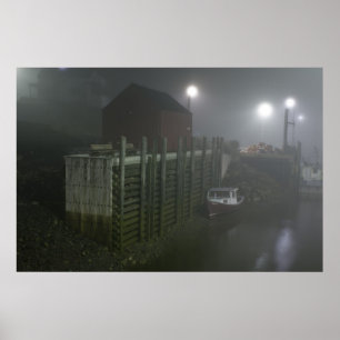 Poster Hall's Harbour Fog At Low Tide en beaux-arts