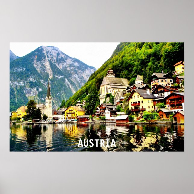 POSTER HALLSTATT, AUTRICHE (Devant)